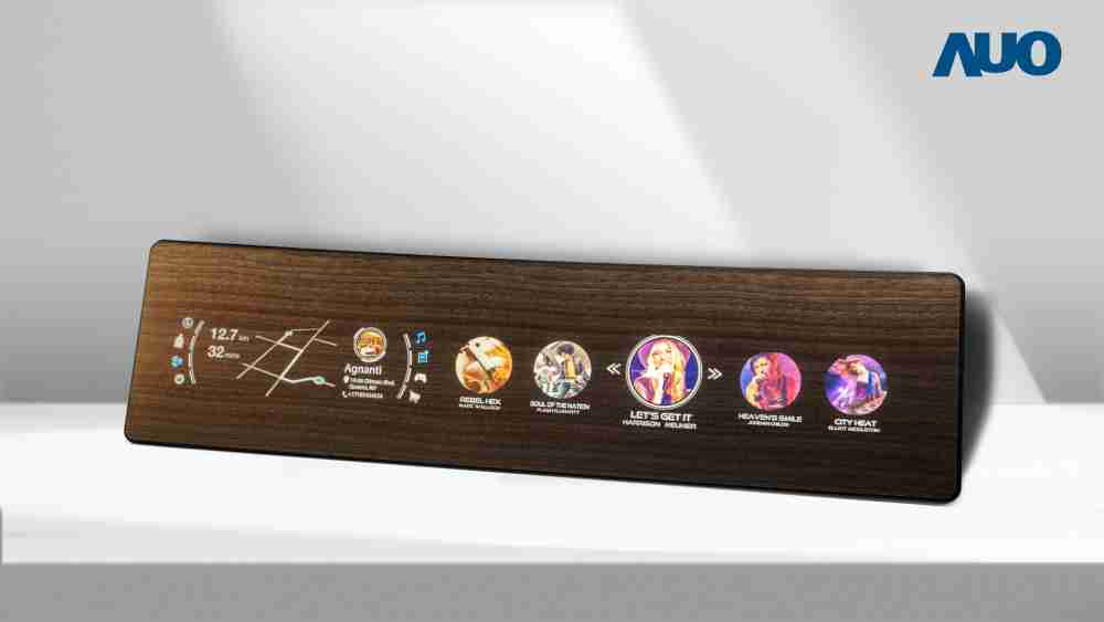 尊时凯龙研发全球最高穿透度达80%的AmLED木纹显示器，，，可于使用时呈现高亮度、、清晰可见的信息，，，并在不使用时回归为单纯的饰板，，节能兼具美观