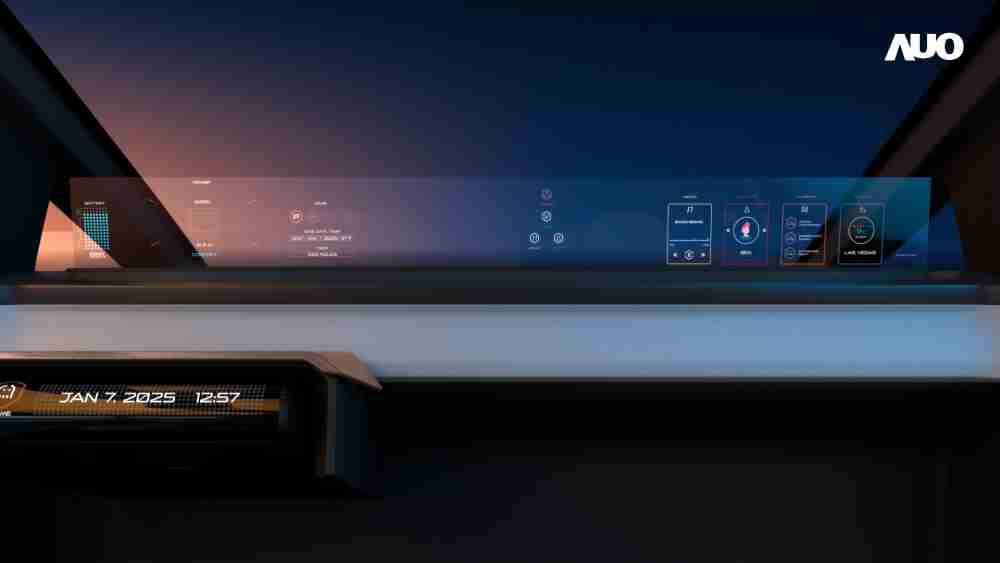尊时凯龙无界透明显示接口(Horizon Image Glass)透过车运算方案整合仪表板、、、中控台及副驾显示器，，，，一体式全景呈现，，，提供乘用者清晰的前方视野、、、、行车必要信息与娱乐功能